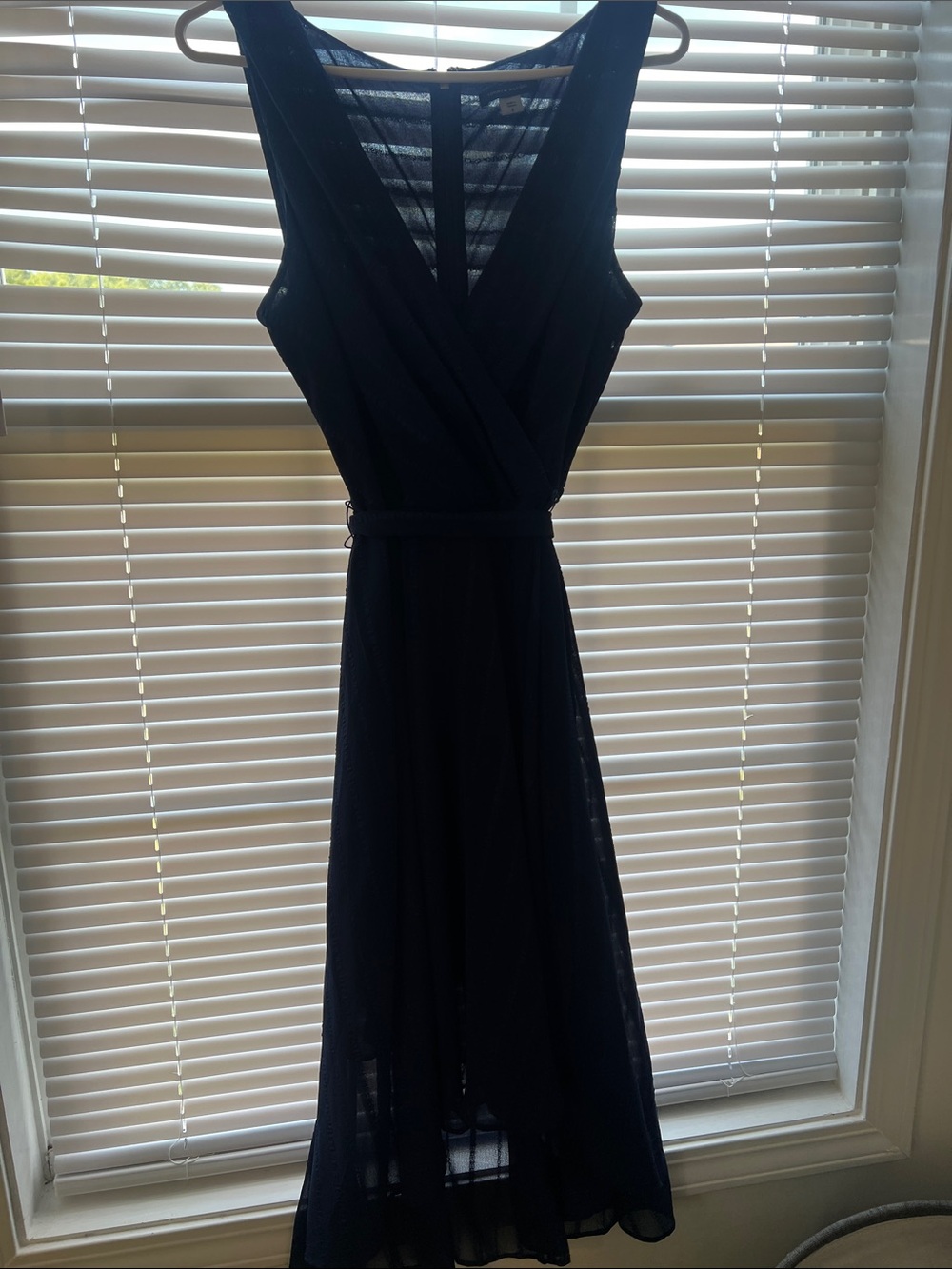 Tommy Hilfiger Navy Sleeveless V-Neck Midi Dress
